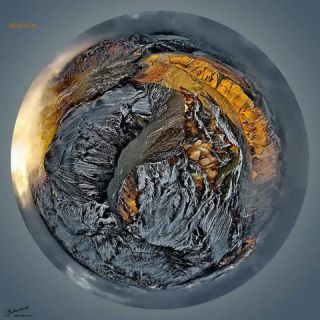 Link to Photo | art gallery, bird's-eye view, photography, 11ELEVEN.art, JMW, Earth, Planet Erde, Photoart, little planet effect, aerial shot, non-fungible token, planet, art, acrylic sheet