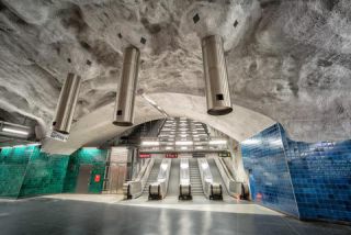 Link to Photo | Stockholm, Scandinavia, color, 2016, Stockholm Metro, Sweden, capital city, rapid transit, tourist attraction, art, metro station