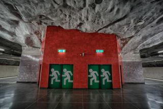 Link to Photo | Stockholm, Scandinavia, color, 2016, Stockholm Metro, Sweden, capital city, rapid transit, tourist attraction, art, metro station