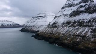 Link to Video | landscape, March, volcanic island, tourist destination, winter, spring, rock, color, island, 4K resolution, 2020, Northern Europe, North Atlantic Ocean, Faroe Islands, aerial shot, nature