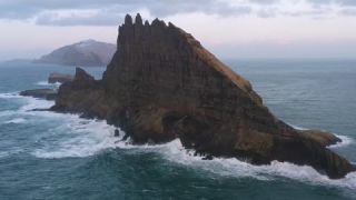 Link to Video | landscape, March, volcanic island, tourist destination, winter, spring, rock, color, island, 4K resolution, 2020, Northern Europe, North Atlantic Ocean, Faroe Islands, aerial shot, nature