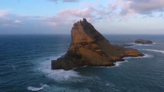 Link to Video | landscape, March, volcanic island, tourist destination, winter, spring, rock, color, island, 4K resolution, 2020, Northern Europe, North Atlantic Ocean, Faroe Islands, aerial shot, nature
