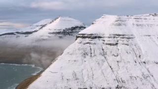 Link zum Video | Landschaft, März, Vulkaninsel, Tourismusziel, Winter, Frühling, Felsen, Farbe, Insel, 4K, 2020, Nordeuropa, Nordatlantik, Färöer, Luftaufnahme, Natur