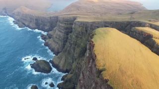 Link to Video | landscape, volcanic island, tourist destination, November, color, island, Northern Europe, North Atlantic Ocean, Faroe Islands, aerial shot, 2021, nature