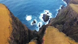 Link to Video | landscape, volcanic island, tourist destination, November, color, island, Northern Europe, North Atlantic Ocean, Faroe Islands, aerial shot, 2021, nature