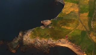 Link to Video | landscape, volcanic island, tourist destination, August, summer, color, Northern Europe, North Atlantic Ocean, Faroe Islands, aerial shot, 2021, nature