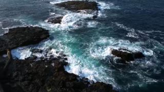 Link to Video | landscape, volcanic island, tourist destination, August, summer, color, Northern Europe, North Atlantic Ocean, Faroe Islands, aerial shot, 2021, nature