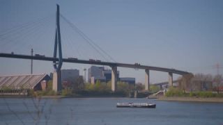 Link to Video | Hamburg, bridge, cable-stayed bridge, Germany, cultural property, color, landmark, 4K resolution, 2019, Port of Hamburg, Köhlbrand Bridge, Hanseatic city, Köhlbrand, ultra-high-definition television