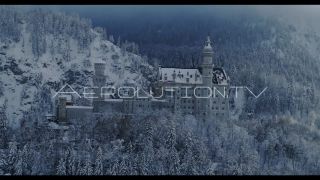 Link to Video | top-down perspective, Alps, winter, Germany, aerial shot, day, snow, Bavaria
