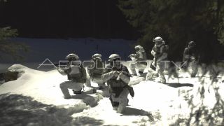Link to Video | Camouflage, automatic rifle, deployment, winter, danger, military unit, Full High Definition, Germany, military camouflage, color, subdivision, practice, police, forest, SEK, weapon, snow, Bewehrung, Bavaria