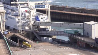 Link to Video | ship, Dover, England, Kent, Great Britain, ferry ship, English Channel, truck, port, truck driver, transport