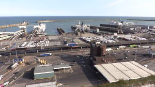Link to Video | ship, Dover, England, Kent, Great Britain, ferry ship, English Channel, truck, port, truck driver, transport
