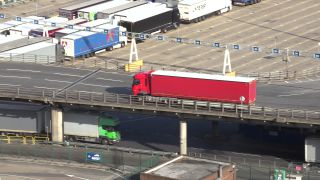 Link to Video | ship, Dover, England, Kent, Great Britain, ferry ship, English Channel, truck, port, truck driver, transport