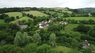 Link zum Video | Landschaft, Vereinigtes Königreich, ländlicher Raum, England, Farbe, Cornwall, Großbritannien, 4K, 2019, Luftaufnahme, Landskab / Landscape
