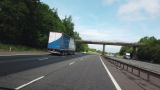 Link to Video | footage, motor car, United Kingdom, England, color, Great Britain, 4K resolution, point-of-view shot, highway, traffic, controlled-access highway, driving