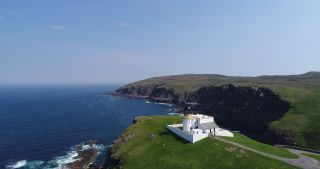 Link to Video | Scottish Highlands, footage, rock, United Kingdom, raw material, sea, Stoer, Rohfilm, Scotland, color, Stoer Head Lighthouse, 4K resolution, 2018, lighthouse, aerial shot, daytime, cliffed coast, coast