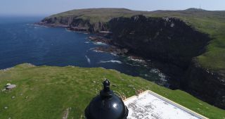 Link to Video | Scottish Highlands, footage, rock, United Kingdom, raw material, sea, Stoer, Rohfilm, Scotland, color, Stoer Head Lighthouse, 4K resolution, 2018, lighthouse, aerial shot, daytime, cliffed coast, coast