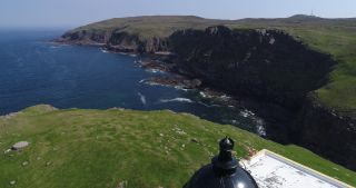Link to Video | Scottish Highlands, footage, rock, United Kingdom, raw material, sea, Stoer, Rohfilm, Scotland, color, Stoer Head Lighthouse, 4K resolution, 2018, lighthouse, aerial shot, daytime, cliffed coast, coast