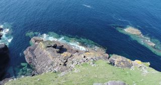 Link to Video | Scottish Highlands, footage, rock, United Kingdom, raw material, sea, Stoer, Rohfilm, Scotland, color, Stoer Head Lighthouse, 4K resolution, 2018, lighthouse, aerial shot, daytime, cliffed coast, coast
