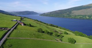Link to Video | Scottish Highlands, footage, United Kingdom, raw material, Rohfilm, Scotland, color, 4K resolution, 2018, aerial shot