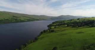 Link to Video | Scottish Highlands, footage, United Kingdom, raw material, Rohfilm, Scotland, color, 4K resolution, 2018, aerial shot