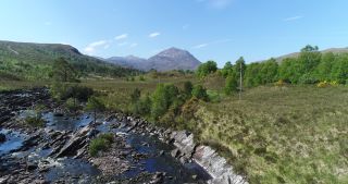 Link to Video | Scottish Highlands, footage, United Kingdom, raw material, Rohfilm, Scotland, color, 4K resolution, 2018, aerial shot