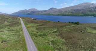 Link to Video | Scottish Highlands, footage, United Kingdom, raw material, Rohfilm, Scotland, color, 4K resolution, 2018, aerial shot