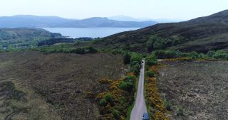 Link zum Video | Highlands, Footage, Vereinigtes Königreich, Rohstoff, Rohfilm, Schottland, Farbe, 4K, 2018, Luftaufnahme