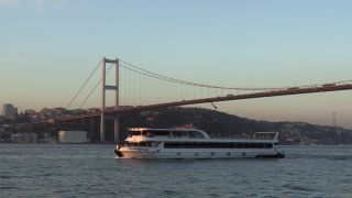 Link to Video | ship, footage, bridge, metropolis, 2016, boat, Bosporus, Istanbul, Turkey, 15 July Martyrs Bridge, skyline