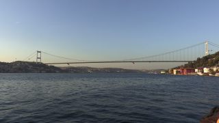 Link to Video | ship, footage, bridge, metropolis, 2016, boat, Bosporus, Istanbul, Turkey, 15 July Martyrs Bridge, skyline