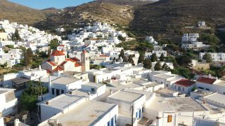 Link zum Video | Footage, Juli, Rohstoff, Pyrgos, Farbe, Siedlung, 4K, 2020, Ortschaft, Griechenland, Luftaufnahme, Siedlung, Lichter Tag, Dorf, Mittelmeerraum, Peloponnes, Bauwerk