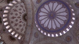 Link to Video | tourist destination, architecture, dome, Hagia Sophia, Full High Definition, low-angle shot, color, ceiling, landmark, 2016, mosque, Istanbul, tourist attraction