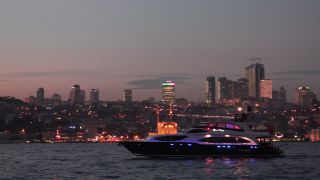 Link to Video | footage, bridge, time of the day, darkness, 2016, water, Bosporus, Istanbul, 15 July Martyrs Bridge, night, evening, architectural structure, blue hour