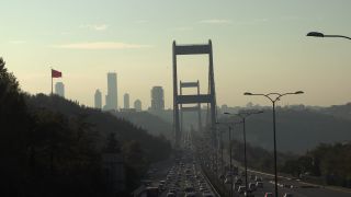 Link to Video | ship, footage, bridge, 2016, boat, Bosporus, Istanbul, Turkey, 15 July Martyrs Bridge, skyline