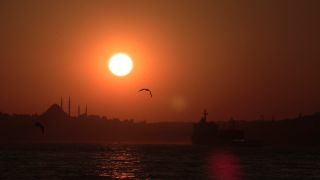 Link to Video | afterglow, footage, Ottoman Empire, big city, sunset, metropolis, 2016, red, Bosporus, Istanbul, Turkey, sky, Istanbul Province, cloud