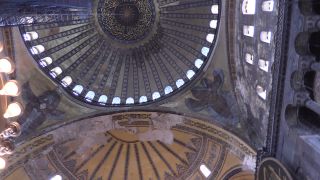 Link to Video | tourist destination, architecture, dome, Hagia Sophia, Full High Definition, low-angle shot, color, ceiling, landmark, 2016, mosque, Istanbul, tourist attraction