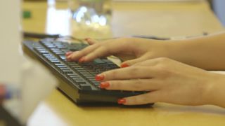 Link to Video | Full High Definition, business activity, 2014, color, computer keyboard, typing, hand, finger, workplace, work