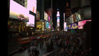 Link to Video | Times Square, Manhattan, summer, time-lapse photography, metropolis, RED digital pictures, United States of America, Billboard, night, New York City, raw image format