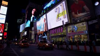 Link to Video | Times Square, Manhattan, summer, metropolis, RED digital pictures, United States of America, Billboard, night, New York City, raw image format