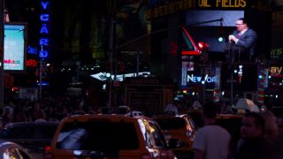 Link zum Video | Times Square, Manhattan, Sommer, Metropole, RED digital pictures, Vereinigte Staaten, Billboard, Nacht, New York City, Rohdatenformat
