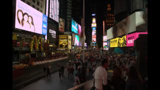 Link to Video | Times Square, Manhattan, summer, time-lapse photography, metropolis, RED digital pictures, United States of America, Billboard, night, New York City, raw image format