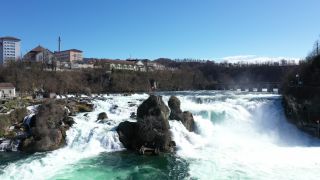 Link to Video | tourist destination, Nature in art, Rhine Falls, color, 4K resolution, waterfall, Switzerland, 2021, daytime, tourist attraction, day, Schaffhausen District