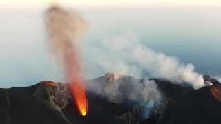 Link to Video | Stromboli, natural phenomenon, active volcano, color, Italy, volcanism, volcanic eruption, volcano