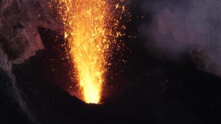 Link to Video | Stromboli, natural phenomenon, active volcano, color, Italy, volcanism, volcanic eruption, volcano