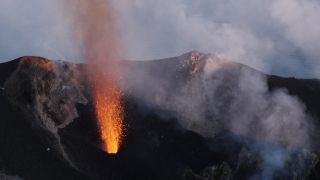 Link to Video | Stromboli, natural phenomenon, active volcano, color, Italy, volcanism, volcanic eruption, volcano