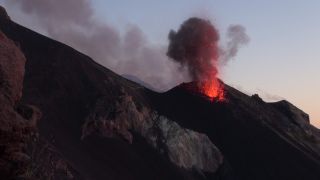 Link to Video | Stromboli, natural phenomenon, active volcano, color, Italy, volcanism, volcanic eruption, volcano