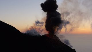 Link to Video | Stromboli, natural phenomenon, active volcano, color, Italy, volcanism, volcanic eruption, volcano