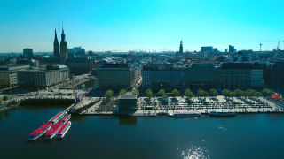 Link to Video | Hamburg, big city, Full High Definition, Germany, color, 4K resolution, aerial shot, Hanseatic city, HDV