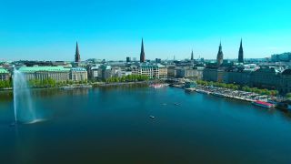Link to Video | Hamburg, big city, Full High Definition, Germany, color, 4K resolution, aerial shot, Hanseatic city, HDV