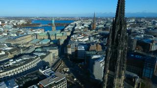 Link to Video | Hamburg, big city, Full High Definition, Germany, color, 4K resolution, aerial shot, Hanseatic city, HDV